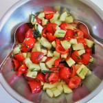Tomaten-Gurkensalat (Tomaten-Gurkensalat mit Tabasco)