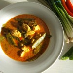 Thailändische Currysuppe mit Hühnerfleisch (Thailändische Currysuppe mit Hühnerfleisch)
