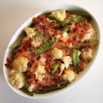 Blumenkohlgratin mit Zuckererbsen (Blumenkohlgratin mit Zuckererbsen und Chili)
