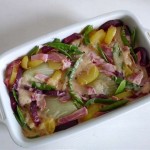 Fenchel-Kartoffelgratin mit roter Bete und Zuckerschoten_ji-W800 (Fenchel-Kartoffelgratin mit roter Bete und Zuckerschoten)
