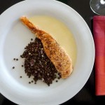 Gebratener Wildlachs mit Zitronensauce_ji-W800 (Gebratener Wildlachs mit Zitronensauce und Belugalinsen)