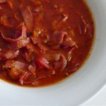 Tomatensuppe mit italienischer Salami_ji-W800 (Tomatensuppe mit italienischer Salami)